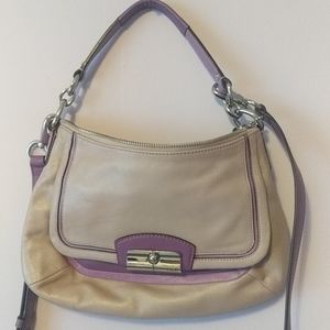 Pearl Blush and Purple cross body Coach